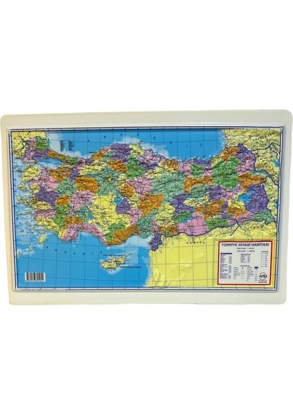 Kabartma Türkiye Siyasi Haritası A3 Boyutlu