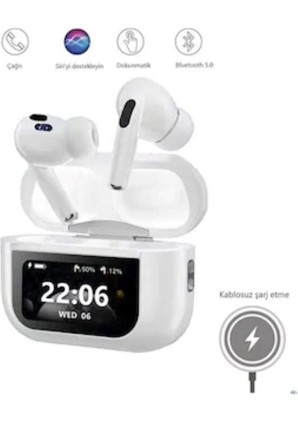 Krizantem A88 Pro OLED Ekranlı Anc/enc Destekli 5.0 Bluetooth Kulaklık fırsatları