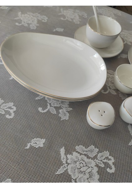 New Bone Porselen Gold Yaldızlı 32 Parça Kahvaltı Takımı fk.123 fırsatları