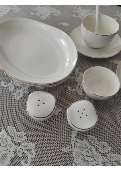 New Bone Porselen Gold Yaldızlı 32 Parça Kahvaltı Takımı fk.123 indirimleri
