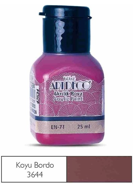 Akrilik Boya 25 ml Koyu Bordo 070A-3644