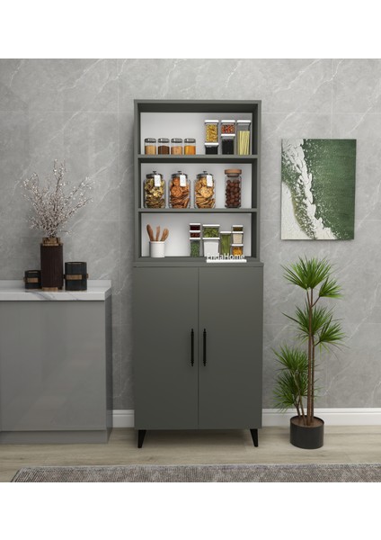 Idil 6 Raflı 2 Kapaklı Çok Amaçlı Dolap Mutfak & Balkon Dolabı modelleri