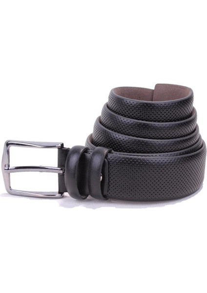 DMK26-303 Siyah 3,5 cm Suni Deri Erkek Kemer modelleri
