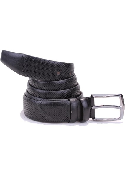 DMK26-303 Siyah 3,5 cm Suni Deri Erkek Kemer fırsatları