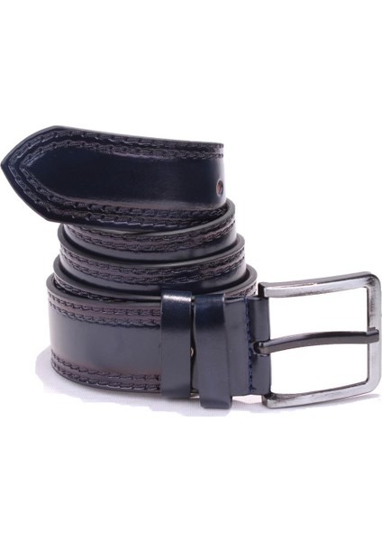 DMK26-455 Lacivert 4.5 cm Suni Deri Erkek Kemer fiyatları