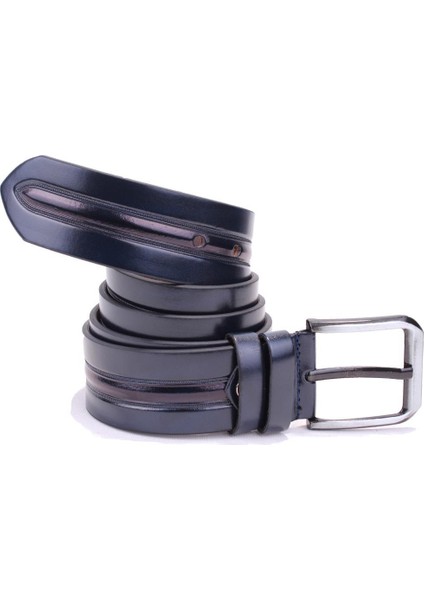DMK26-457 Lacivert 4.5 cm Suni Deri Erkek Kemer fiyatları