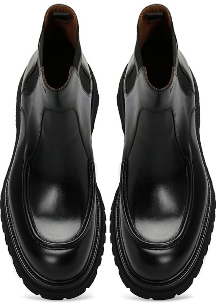 Erkek Klasik Bot Deri Malzeme ile Siyah Renk 2024 Kış Sezonuna Özel fırsatları