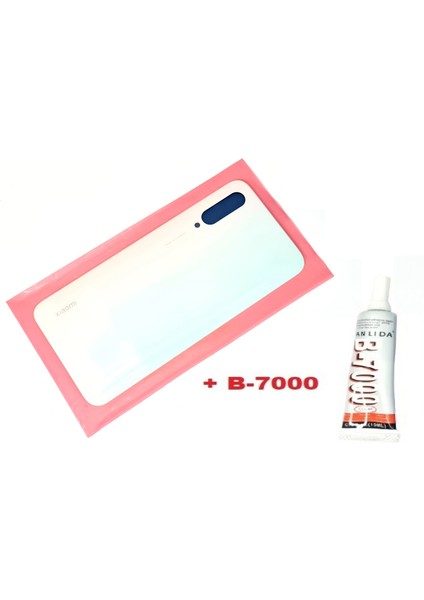 Xiaomi Mi 9 Lite Arka Kapak Batarya Pil Kapağı (CAM+B-7000) Beyaz