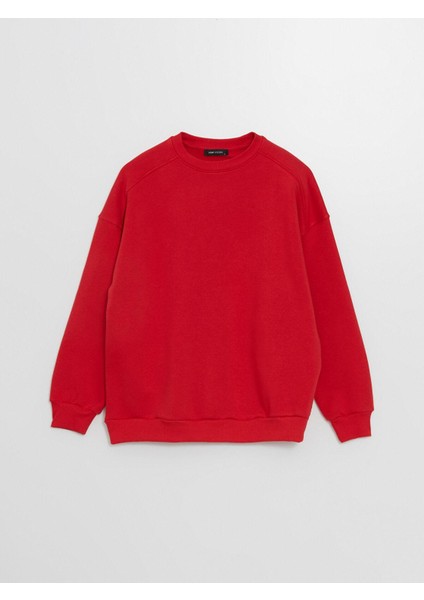 Lcw Vision Bisiklet Yaka Oversize Kadın Kalın Sweatshirt indirimleri