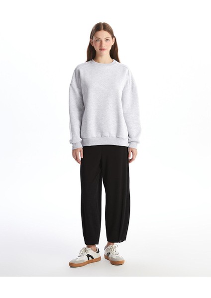 Lcw Vision Bisiklet Yaka Oversize Kadın Kalın Sweatshirt fiyatları