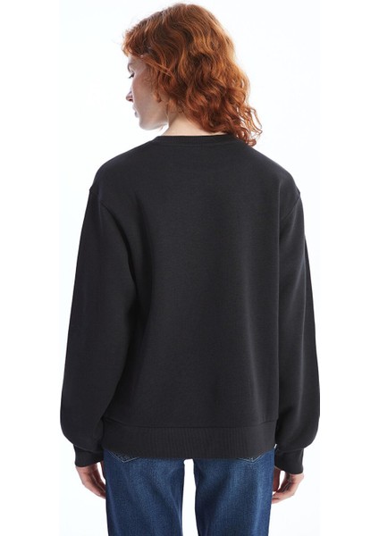 Lcw Vision Bisiklet Yaka Parlak Taş Baskılı Kadın Kalın Sweatshirt fırsatları