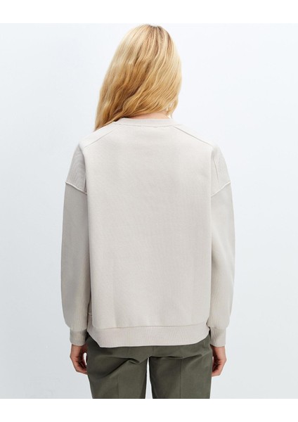 Lcw Vision Bisiklet Yaka Oversize Kadın Kalın Sweatshirt fırsatları