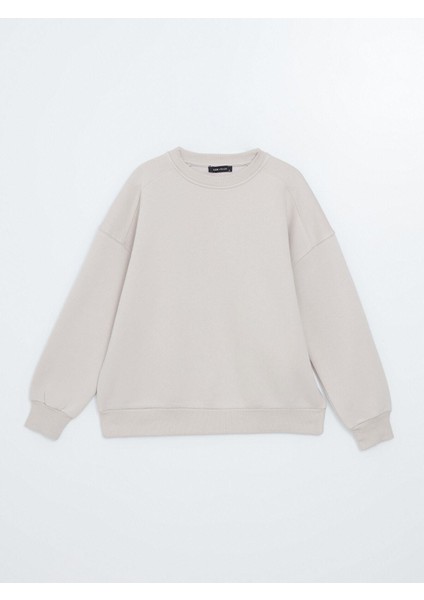 Lcw Vision Bisiklet Yaka Oversize Kadın Kalın Sweatshirt indirimleri