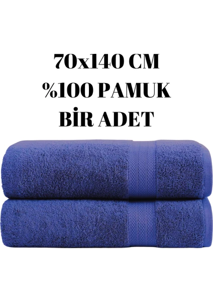 KAYABEY HOME Lacivert 70X140 Çizgili %100 Pamuk Yumuşak Banyo Duş Havlusu Bir Adet