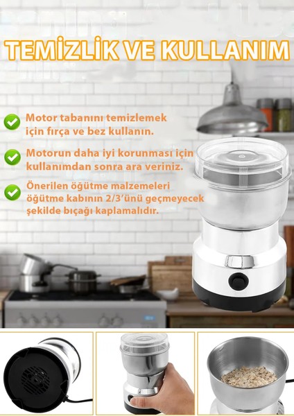 Krizantem Elektrikli Kahve Baharat Öğütücü Mini Bakliyat Çekirdek Kahve Değirmeni Filtre Kahve Demliği Cezve fiyatları