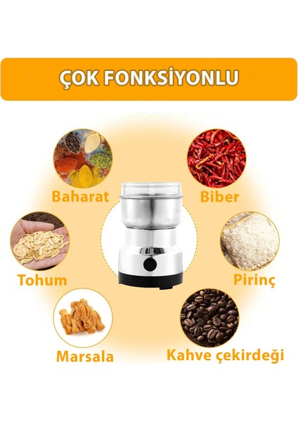 Krizantem Elektrikli Kahve Baharat Öğütücü Mini Bakliyat Çekirdek Kahve Değirmeni Filtre Kahve Demliği Cezve indirimleri