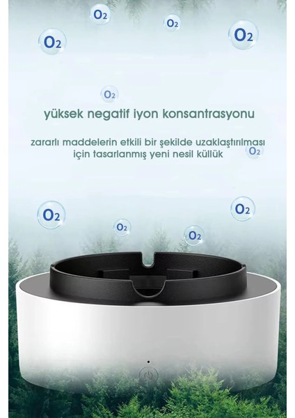Krizantem Filtreli Koku Giderici Pilli Dumanı Içine Çeken Hava Temizleyici Akıllı Küllük Kül Tablası modelleri