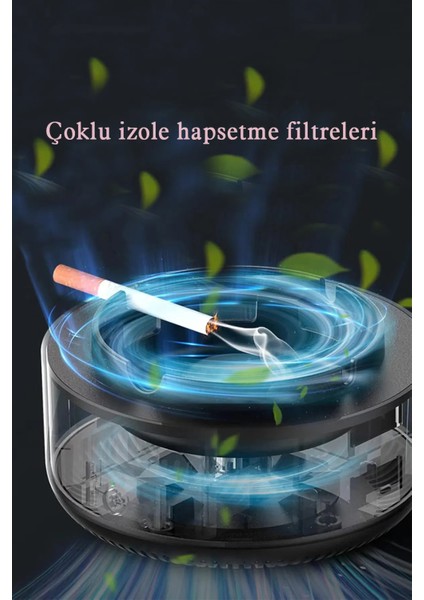 Krizantem Filtreli Koku Giderici Pilli Dumanı Içine Çeken Hava Temizleyici Akıllı Küllük Kül Tablası indirimleri