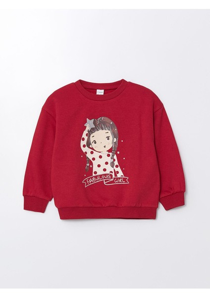 Lcw Kids Bisiklet Yaka Uzun Kollu Baskılı Kız Çocuk Sweatshirt 2'li fırsatları