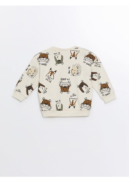 Lcw Kids Baskılı Bisiklet Yaka Uzun Kollu Baskılı Erkek Çocuk Sweatshirt