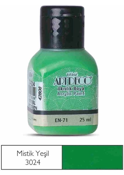 Akrilik Boya 25 Ml. Mistik Yeşil 070A-3024