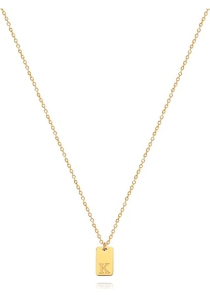 Minimalist Harfli Çelik Kolye - 316L Cerrahi Çelik Kolye - Harfli Kolye fiyatları