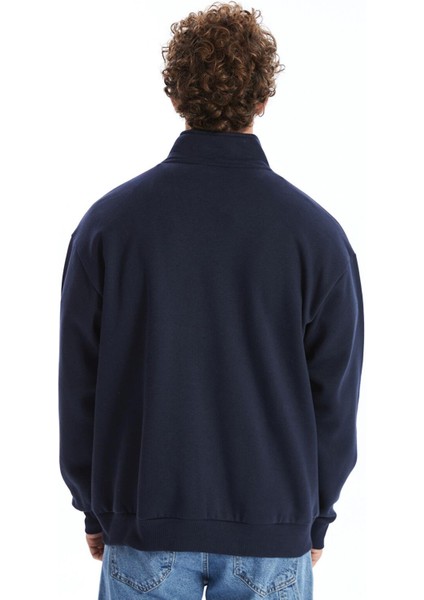 Xsıde Dik Yaka Uzun Kollu Baskılı Erkek Sweatshirt fırsatları