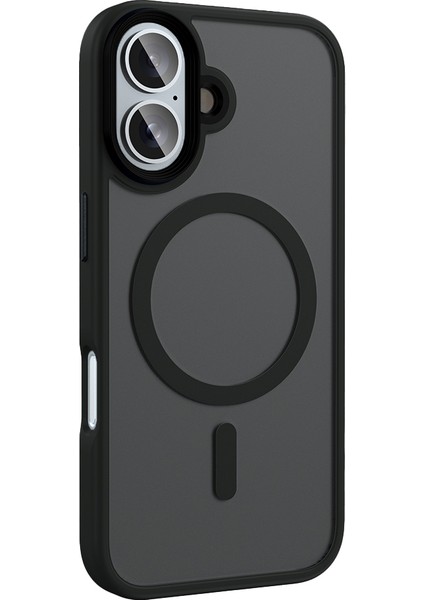 Apple iPhone 16 Plus Kılıf Mat Arka Yüzey Wireless Şarj Özellikli Flet Magsafe Kapak