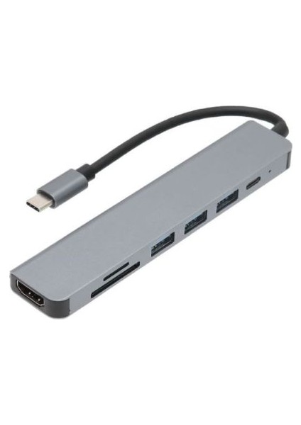 7 Portlu USB Hub, Hızlı Veri Aktarımı 100W Pd Hızlı Şarj USB C Hub 7'si 1 Arada 4K Hdtv Pro/ Vista