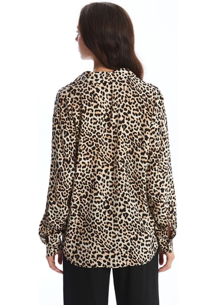 Lcw Vision Leopar Desenli Oversize Kadın Gömlek fırsatları