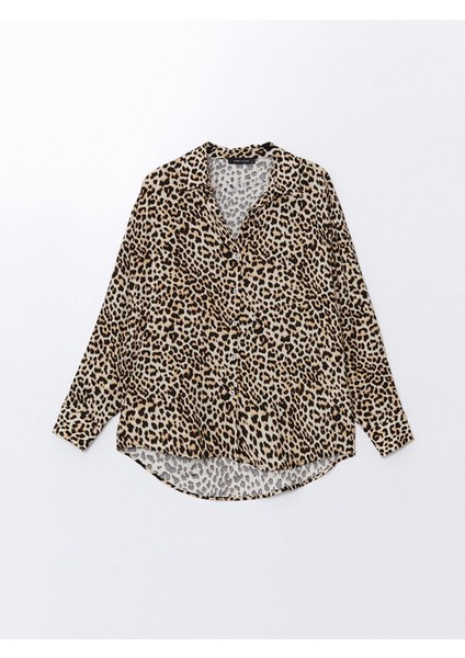 Lcw Vision Leopar Desenli Oversize Kadın Gömlek indirimleri