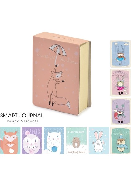 Bruno Vıscontı Smart Journal A7 250 Sayfa Desenli Sert Kapak Bloknot 3-558