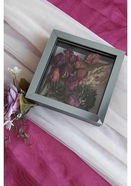 20X20X5 cm Siyah-Füme Anı Çerçevesi! Yeni Moda Çiçek Anı Çerçevesi! modelleri