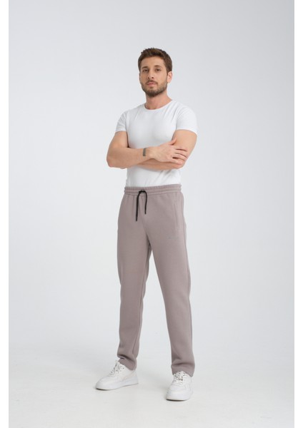 Erkek Gri 3 Iplik Rahat Kesim Düz Paça Kışlık Eşofman Altı fiyatları