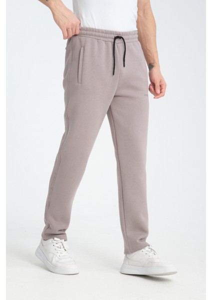 Erkek Gri 3 Iplik Rahat Kesim Düz Paça Kışlık Eşofman Altı modelleri