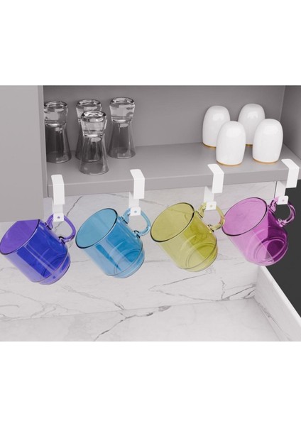Beyaz Metal Yapışkanlı 4lü Askılık Yapışkanlı Kanca Mutfak Banyo Havluluk ve Organizer MT108B fırsatları