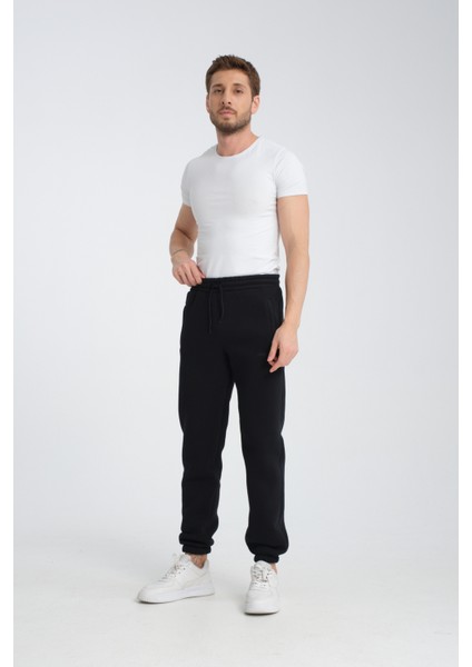 Erkek Lacivert 3 Iplik Rahat Kesim Paça Lastikli Kışlık Eşofman Altı fiyatları