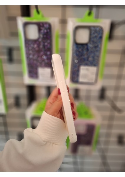 iPhone 14 Pro Max Lüks Parlak Doğal Taşlı Kamera Çıkıntılı Içi Kadife Kılıf fiyatları