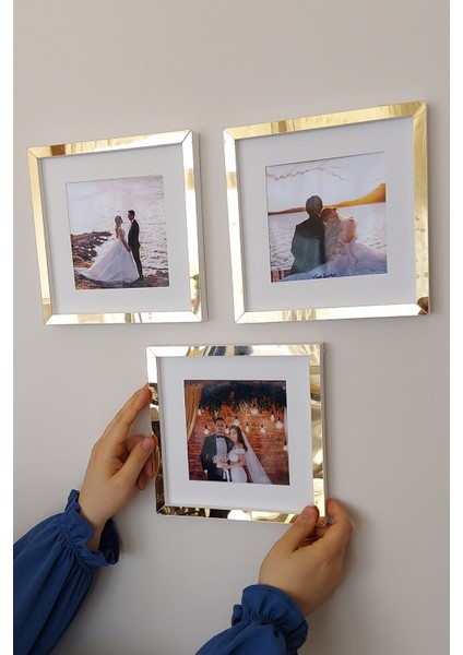 20 x 20 cm Sök-Tak Kare Çerçeve! Beyaz-Gold fırsatları