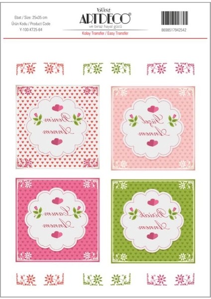 Kolay Transfer 25X35CM Desen No:64