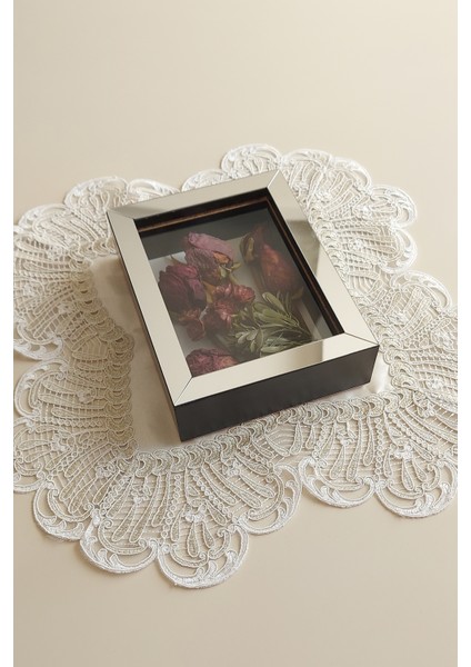 15 x 20 x 5 cm Siyah-Gümüş Anı Çerçevesi! Yeni Moda Çiçek Anı Çerçevesi!