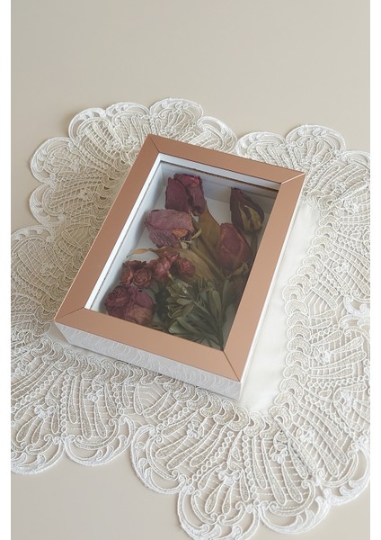 15 x 20 x 5 cm Beyaz-Rose Anı Çerçevesi! Yeni Moda Çiçek Anı Çerçevesi! fiyatları