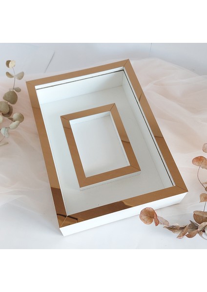 25 x 35 cm Yarı Kaplama Beyaz-Bronz Anı Çerçevesi! Yeni Moda Çiçek Anı Çerçevesi! fiyatları