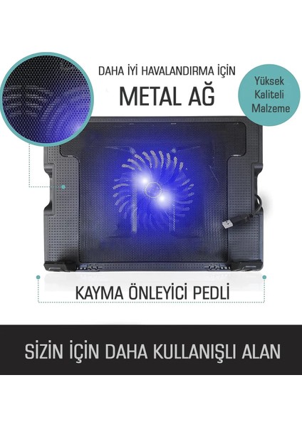 Laptop Soğutucu Ayarlanabilir Dizüstü Bilgisayar Tablet Notebook Soğutma Fanı Işlemci Soğutucu
