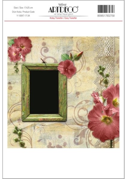 Kolay Transfer 17 x 25 cm Desen No:34