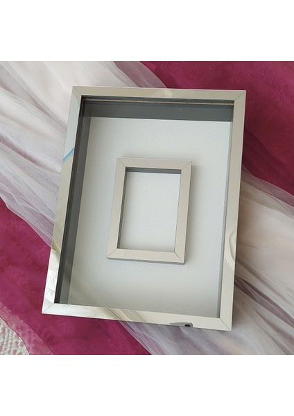 30 x 40 cm Yarı Kaplama Siyah-Gümüş Anı Çerçevesi! Yeni Moda Çiçek Anı Çerçevesi! fiyatları