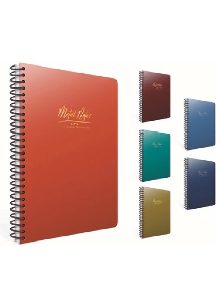 Metal Notes Spiralli Pp Kapak 17X24 100YP. Kareli Defter