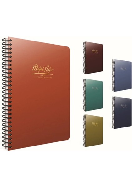 Metal Notes Spiralli Pp Kapak 17X24 100YP. Kareli Defter fiyatları