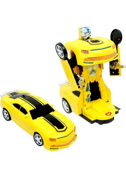 2 In 1 Bumblebee Robota Dönüşen Pilli Işıklı Sesli Camaro Araba