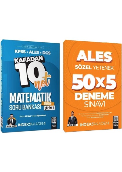 2025 ALES Matematik Soru Bankası - Sözel Yetenek 5 Deneme 2’li Set